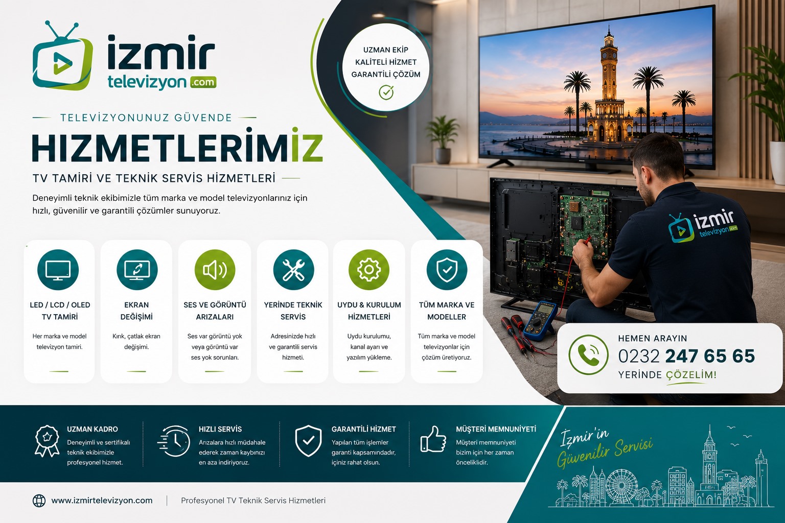 İzmir Televizyon Servisi Hizmetlerimiz