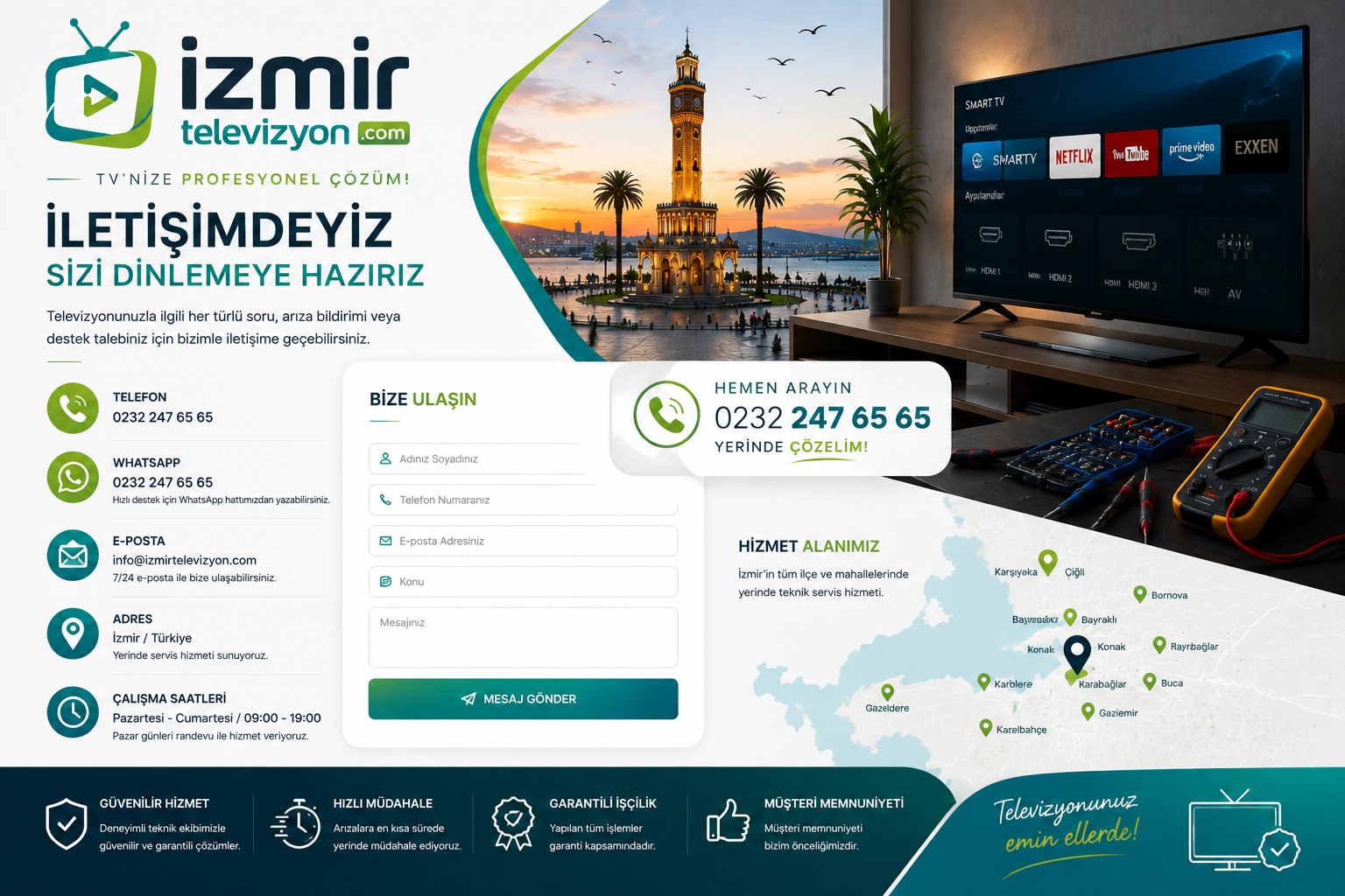 İzmir Televizyon Servisi İletişim